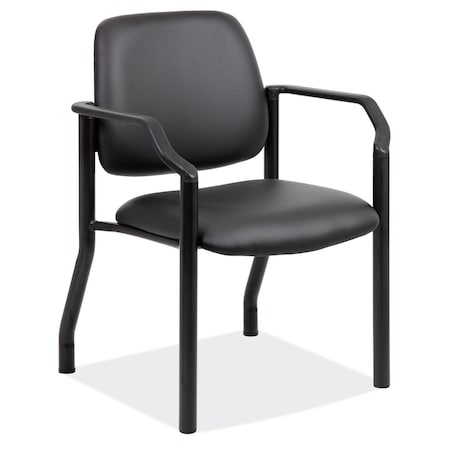Officesource OS Big & Tall Collection Guest Chair with Arms and Black Frame 59053FPABK
